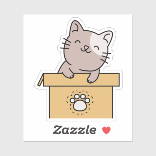 Speelse Kat Sticker (Vel)