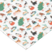 Speelse katten en kerstbomen patroon tafelkleed (Gekanteld)