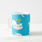 Speelse Katten en Vlinders Patroon Koffiemok (Voorkant links)