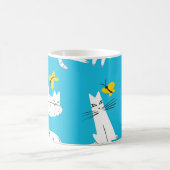 Speelse Katten en Vlinders Patroon Koffiemok (Center)
