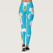 Speelse Katten en Vlinders Patroon Leggings (Achterkant)
