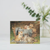 Speelse katten | Julius Adam de Jongere Briefkaart (Staand voorkant)