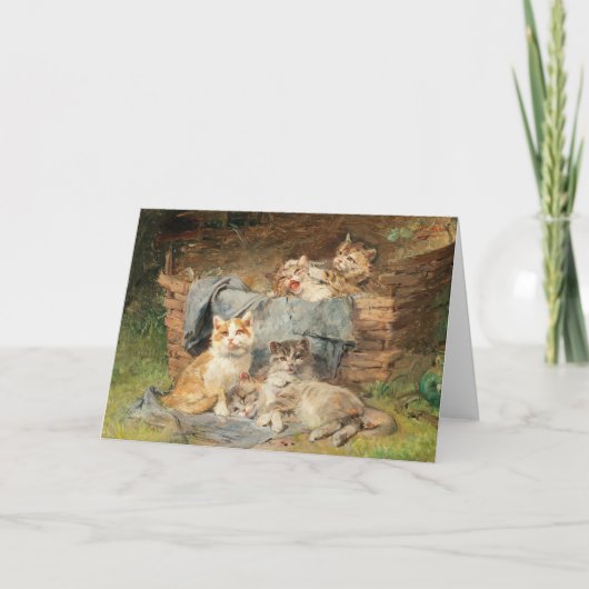 Speelse katten | Julius Adam de Jongere Kaart (Voorkant)