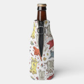 Speelse katten patroon fles koeler (Fles Achterkant)