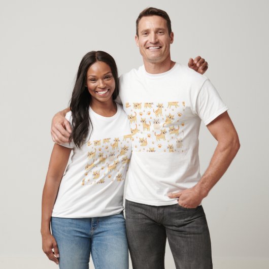 Speelse Katten Patroon T-shirt (Unisex)