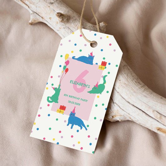 Speelse Katten Purrfecte Verjaardag Cadeaulabel