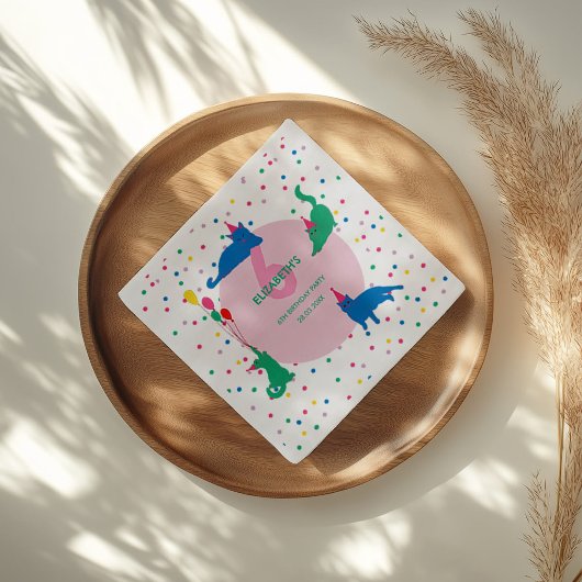 Speelse Katten Purrfecte Verjaardag Servet