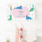 Speelse Katten Purrfecte Verjaardagsfeestje Spandoek (Insitu)