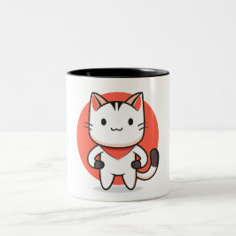Speelse Kattenontwerp Keramische Mok