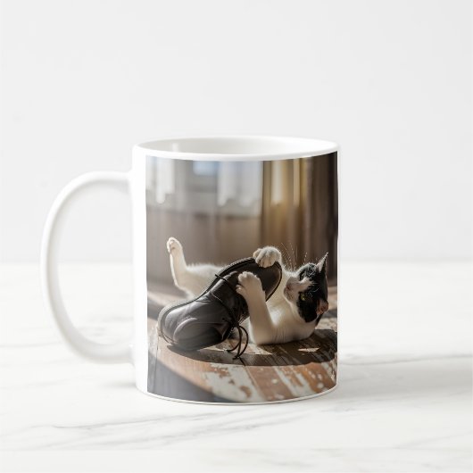 Speelse Kattenschoen Fun Koffiemok (Links)