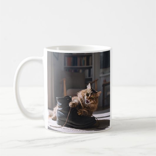 Speelse Kattenschoen Fun Koffiemok (Links)