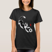 Speelse Kattenvoetbal T-shirt voor Vrouwen (Voorkant)
