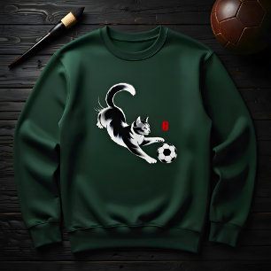 Speelse Kattenvoetbal Trui voor Mannen
