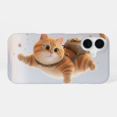 Speelse Kawaii Kat Telefoonhoes iPhone 16 Hoesje (Achterkant horizontaal)