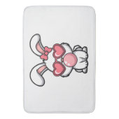 speelse Kawaii Konijn met Bubblegum Bel Badmat (Voorkant Verticaal)
