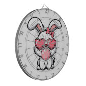 speelse Kawaii Konijn met Bubblegum Bel Dartbord (Voorkant Links)