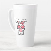 speelse Kawaii Konijn met Bubblegum Bel Latte Mok (Linkerhoek)