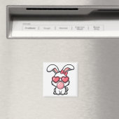 speelse Kawaii Konijn met Bubblegum Bel Magneet (Insitu (Vaatwasser))