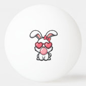 speelse Kawaii Konijn met Bubblegum Bel Pingpongbal (Achterkant)