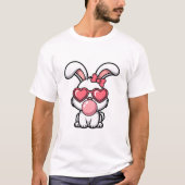 speelse Kawaii Konijn met Bubblegum Bel T-shirt (Voorkant)
