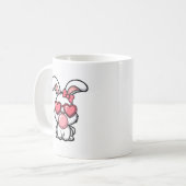 speelse Kawaii Konijn met Bubblekauwgom Bubbel Koffiemok (Voorkant links)