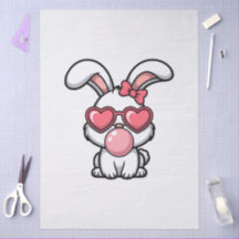 speelse Kawaii Konijn met Bubblekauwgom Bubbel