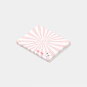 Speelse Kawaii Witte Kitten Op Maat Post-it® Notes (Schuin)