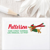 Speelse Kerst Dox Retouradreslabel Etiket (Insitu)