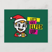 Speelse Kerst Elf Briefkaart (Voorkant)