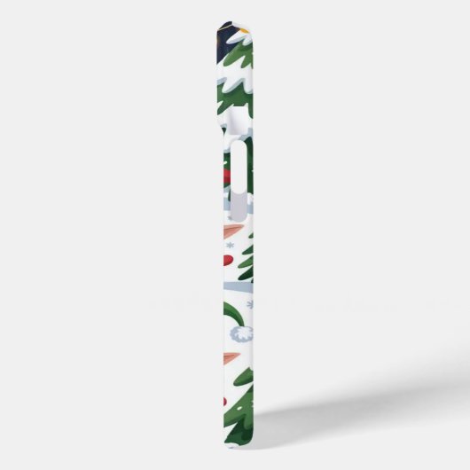 Speelse Kerst Elfen Sneeuw iPhone / iPad case (Achterkant / Links)