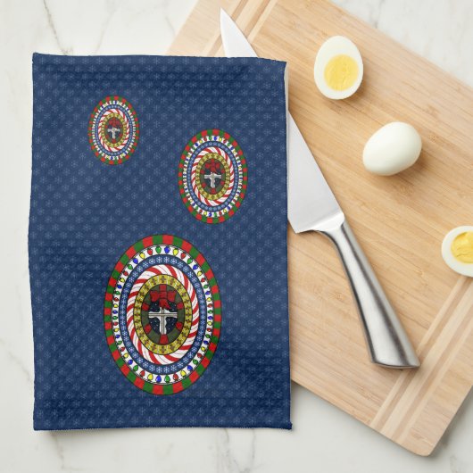 Speelse kerst handdoek (Quarter Fold)
