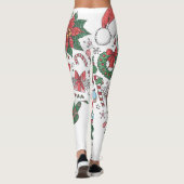 Speelse Kerst Hart Stijl Leggings (Achterkant)