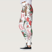 Speelse Kerst Hart Stijl Leggings (Links)
