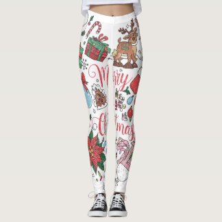 Speelse Kerst Hart Stijl Leggings