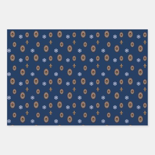 Speelse kerst inpakpapier set (Voorkant)