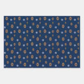 Speelse kerst inpakpapier set vel (Voorkant)