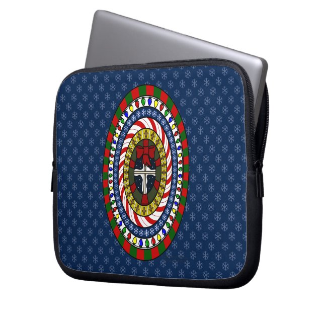 Speelse Kerst Laptop Hoes (Voorkant Links)