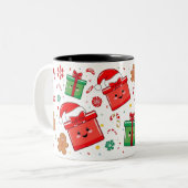 Speelse Kerst Magie Mok (Voorkant links)