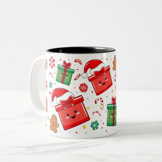 Speelse Kerst Magie Mok (Voorkant links)