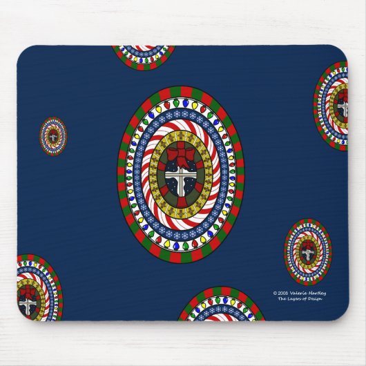 Speelse Kerst Mousepad Muismat (Voorkant)
