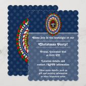 Speelse kerst party uitnodiging (Voorkant / Achterkant)