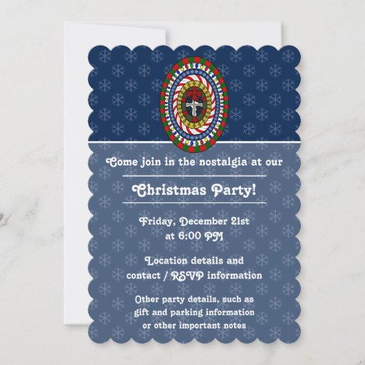 Speelse kerst party uitnodiging (Voorkant)