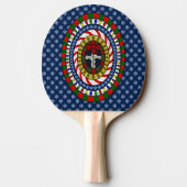 Speelse Kerst Ping Pong Paddle Tafeltennisbatje (Achterkant)