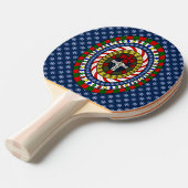 Speelse Kerst Ping Pong Paddle Tafeltennisbatje (Voorkant Gekanteld)