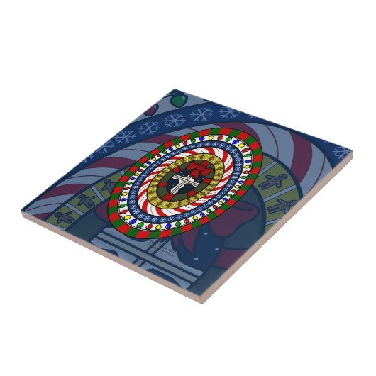 Speelse kerst Tegel Tegeltje (Zijkant)