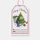 Speelse kerstboom labels cadeaulabel (Voorkant)