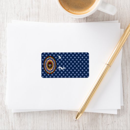 Speelse kerstcadeautag etiket (Insitu)