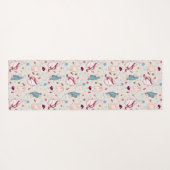 Speelse kerstkatten met garen en vakantiemotief yogamat (Achterkant (horizontaal))