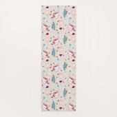 Speelse kerstkatten met garen en vakantiemotief yogamat (Achterkant)
