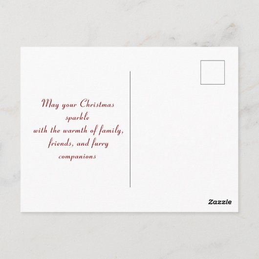 Speelse Kerstkitten bij de boom met Ornament Briefkaart (Achterkant)